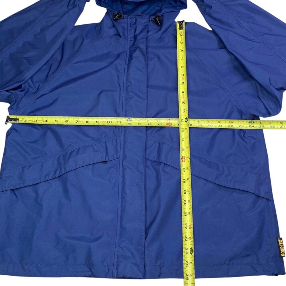 Cabela's Gore Tex Rain Jacket L Blue Waterproof Hooded Granola Gorpcore Shell - Picture 9 of 14